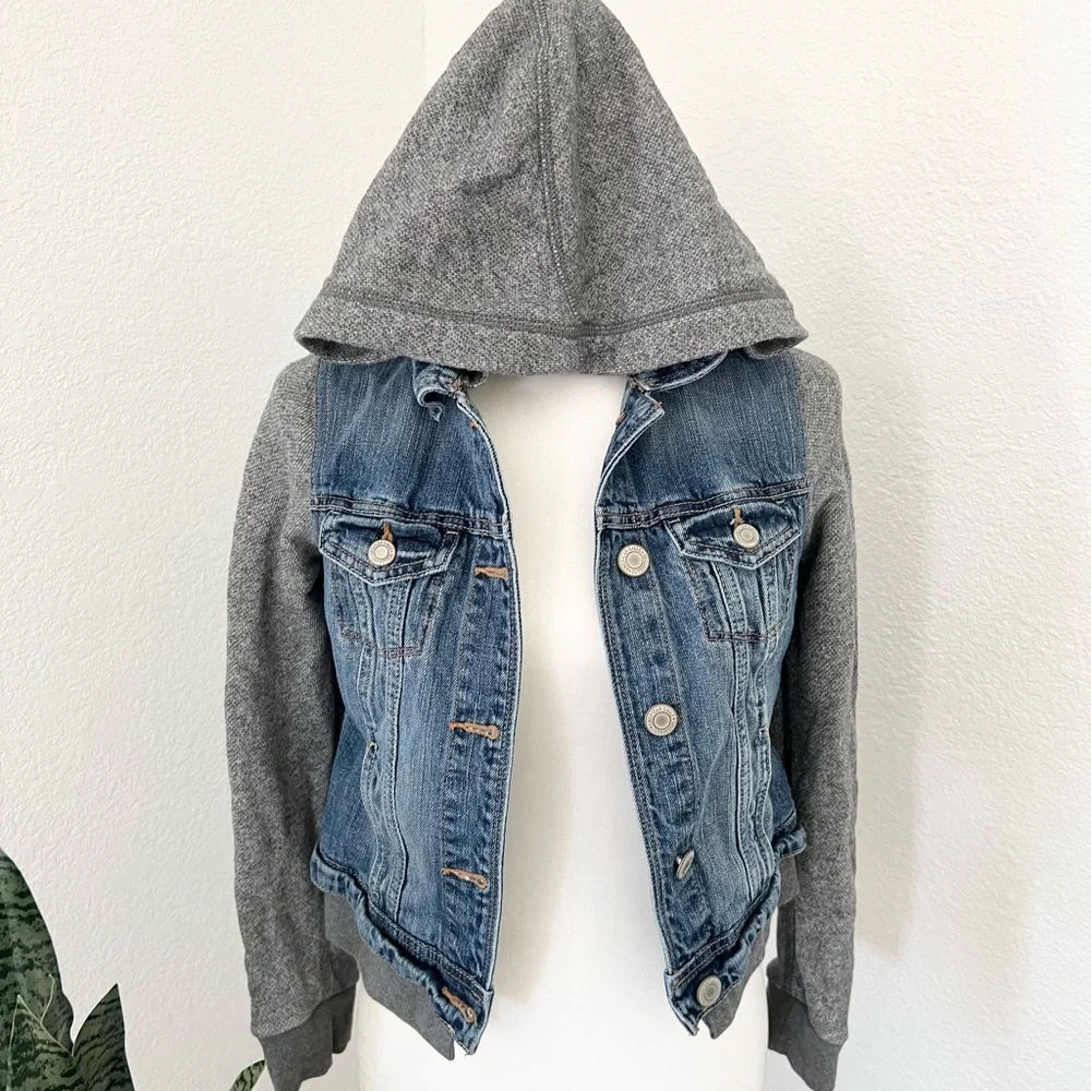 AMERICAN EAGLE OUTFITTERS Jean jacket with hood - Picture 3 of 5